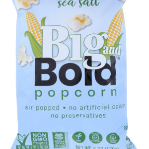 POPTIME BIG AND BOLD: Popcorn Sea Salt, 6 oz