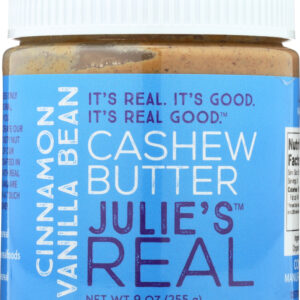 JULIES REAL: Cinnamon Vanilla Cashew Butter, 9 oz