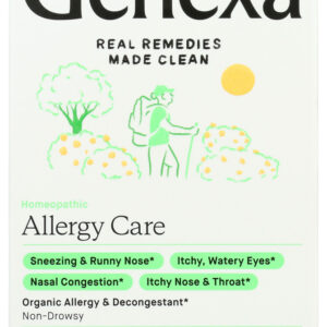 GENEXA: Allergy D Organic Allergy and Decongestant, 60 tb
