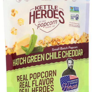 KETTLE HEROES: Popcorn Hatch Green Chili Cheddar, 4 OZ