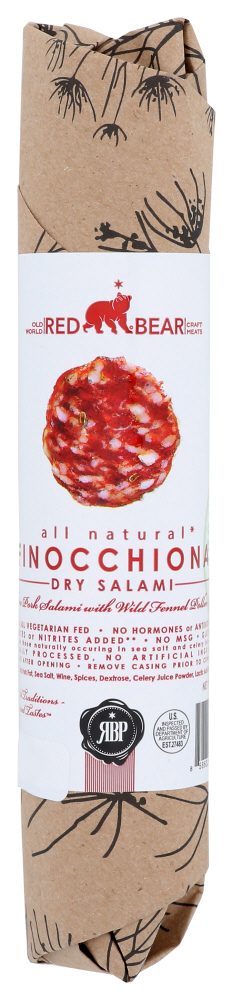 RED BEAR PROVISIONS: Salami Dry Finocchiona, 6 oz
