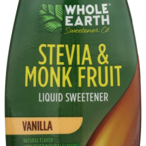 WHOLE EARTH: Stevia and Monk Fruit Liquid Sweetener Vanilla Flavor, 1.62 oz