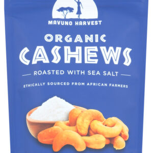 MAVUNO HARVEST: Organic Roasted Cashews Sea Salt, 4 oz