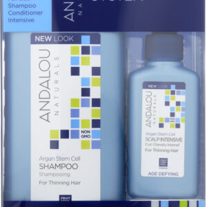 ANDALOU NATURALS: Argan Stem Cells Thinning Hair System Age Defying, 1 Kit