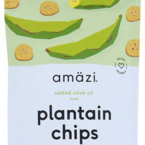 AMAZI: Salted Olive Oil Plantain Chips, 2.30 oz