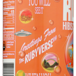 RUBY: Hibiscus Blood Orange Sparkling Water, 12 fl oz