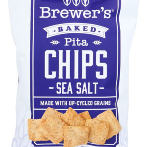 BREWERS CRACKERS: Sea Salt Pita Chips, 7 oz