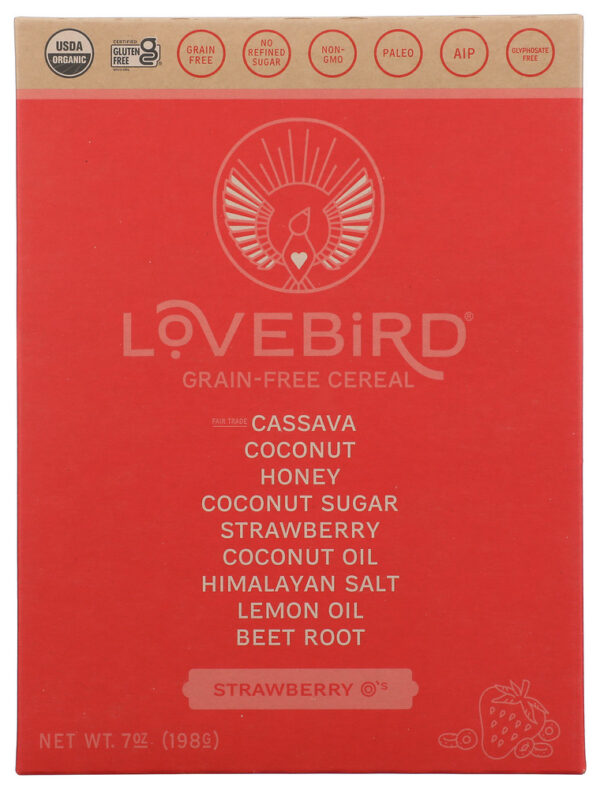LOVEBIRD: Cereal Strawberry, 7 oz
