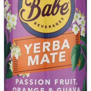 BABE BEVERAGES: Yerba Mate Passion Fruit Orange and Guava Organic Energy Tea, 16 fo