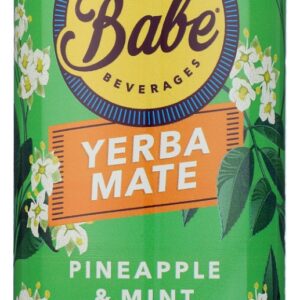 BABE BEVERAGES: Yerba Mate Pineapple and Mint Organic Energy Tea, 16 fo