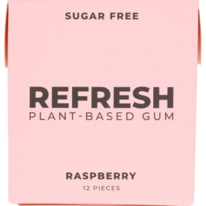 REFRESH GUM: Gum Raspberry, 12 pc
