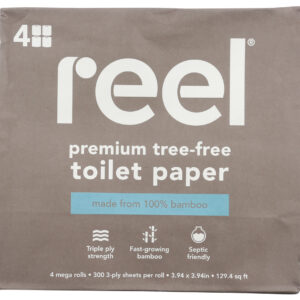 REEL PAPER: Bamboo Toilet Paper, 4 pk