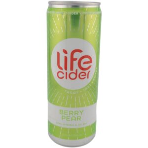 LIFE CIDER: Berry Pear Sparkling Apple Cider Vinegar Lemonade, 12 fo