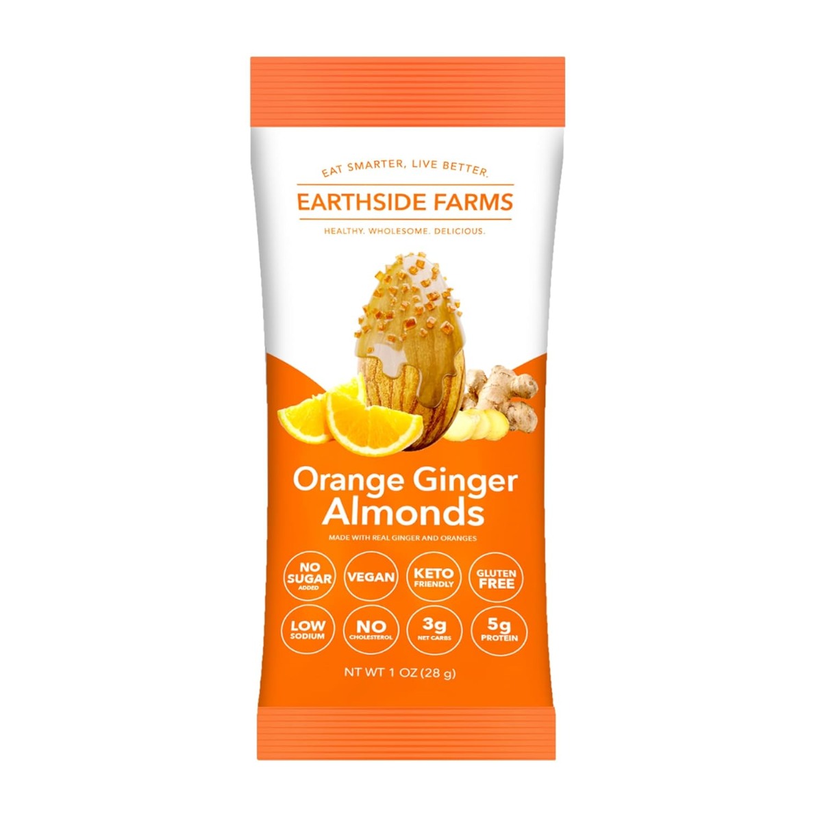 EARTHSIDE FARMS: Orange Ginger Almonds, 1 oz