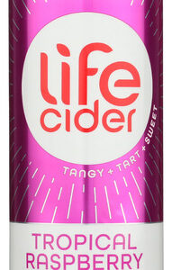 LIFE CIDER: Tropical Raspberry Sparkling Apple Cider Vinegar Lemonade, 12 fl oz