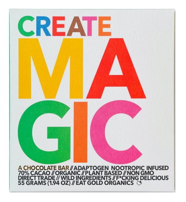 EAT GOLD ORGANICS: Create Magic Chocolate Bar, 1.94 oz