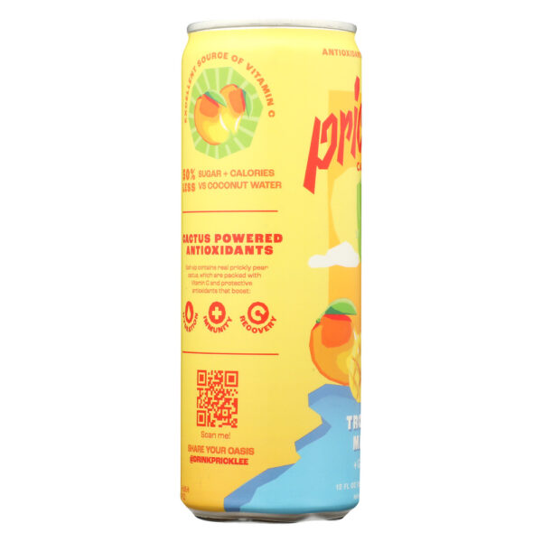 PRICKLEE: Tropical Mango Plus Ginger Cactus Water, 12 fl oz