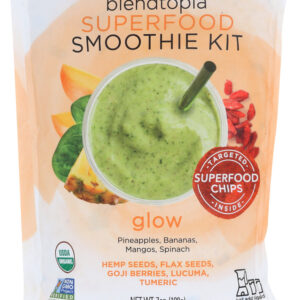BLENDTOPIA: Glow Organic Superfood Smoothie Kit, 7oz