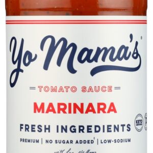 YO MAMAS FOODS: Marinara Tomato Sauce, 25 oz