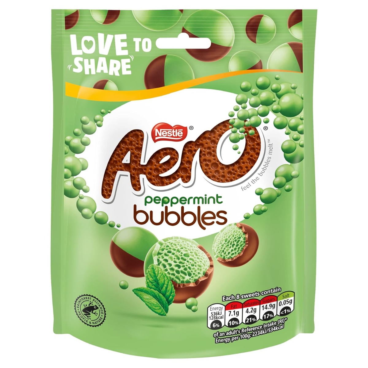 NESTLE: Aero Bubbles Peppermint, 3.59 oz