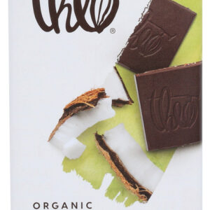 THEO CHOCOLATE: Organic 70 % Dark Chocolate With Toasted Coconut, 3 oz
