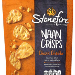 STONEFIRE: Classic Cheddar Naan Crisps, 6 oz