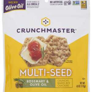 CRUNCHMASTER: Multiseed Rosemary and Olive Oil Crackers, 4 oz