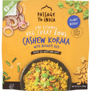 PASSAGE FOODS: Cashew Korma Veg Curry Bowl, 9.87 oz
