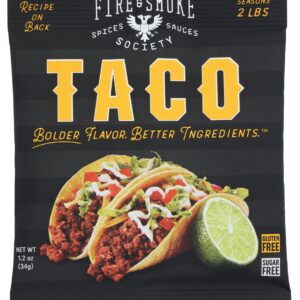 FIRE AND SMOKE: Seasoning Mix Prem Taco, 1.2 OZ