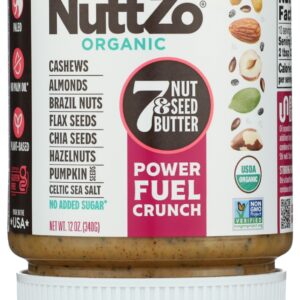 NUTTZO: Nut Butter Power Fuel Crunchy Organic, 12 oz