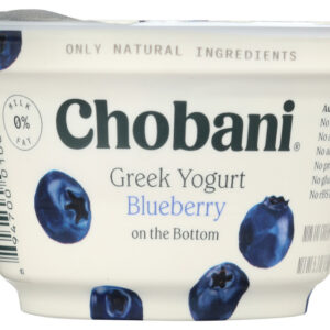 CHOBANI: Non-Fat Greek Yogurt Blueberry on the Bottom, 5.3 oz
