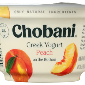 CHOBANI: Non-Fat Greek Yogurt Peach on the Bottom, 5.3 oz