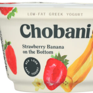 CHOBANI: Low-Fat Greek Yogurt Strawberry Banana on the Bottom, 5.3 oz