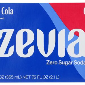 ZEVIA: Zero Calorie Soda Cherry Cola 6-12oz, 72 oz