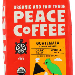 PEACE COFFEE: Coffee Whole Bean Guatem, 12 oz