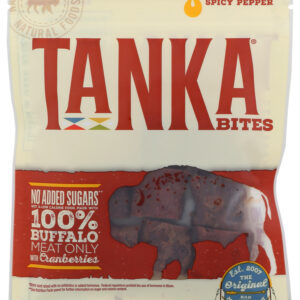 TANKA: Bites Buffalo Meat Spicy Pepper Blend, 3 Oz