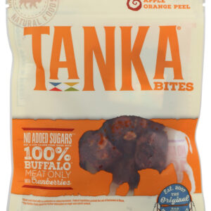TANKA: Bites Buffalo Meat Apple Orange Peel, 3 Oz