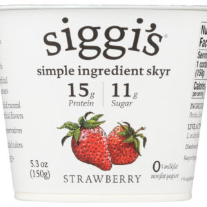 SIGGIS: Non-Fat Icelandic Style Skyr Strawberry Yogurt, 5.3 oz