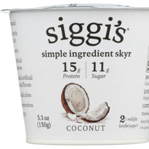 SIGGIS: Yogurt Icelandic Style Low Fat 2% Milkfat Coconut, 5.3 oz
