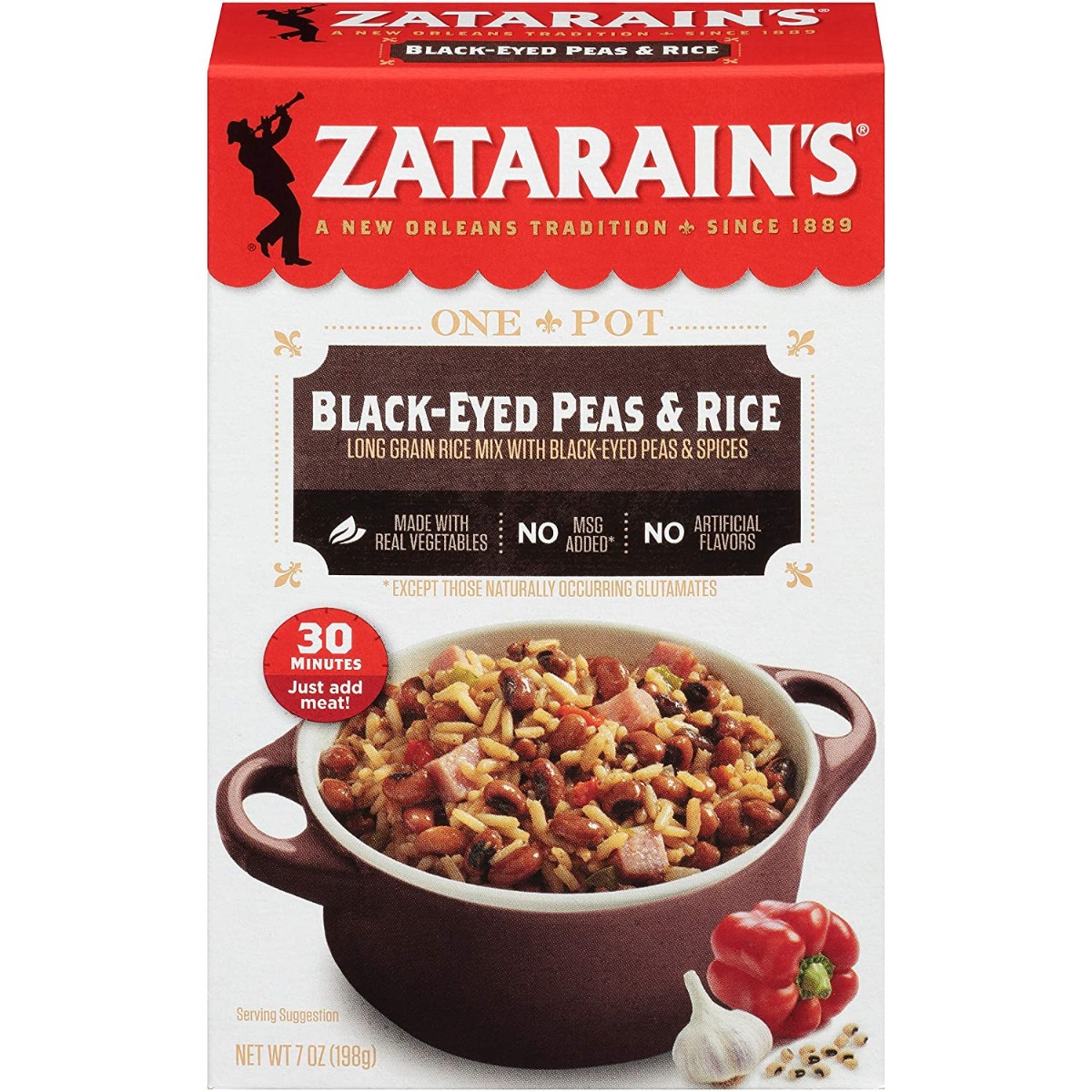 ZATARAINS: Entree Black Eyed Peas Ri, 7 oz