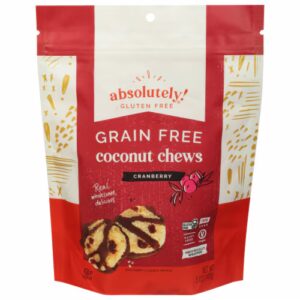ABSOLUTELY GLUTEN FREE: Coconut Chews With Cranberry, 5 oz