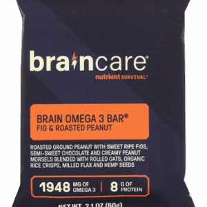 BRAINCARE: Brain Omega 3 Bar Fig and Roasted Peanut, 2.1 oz