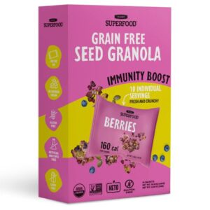 PLANET SUPERFOODS: Immunity Boost Berry Seed Granola Snack, 10.6 oz