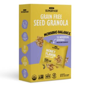 PLANET SUPERFOODS: Morning Balance Honey Seed Granola Snack, 10.6 oz
