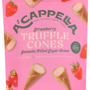 A CAPPELLA: Truffle Cones Strawberry, 2.45 oz
