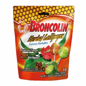BRONCOLIN: Herbal Lollipops, 6.14 oz