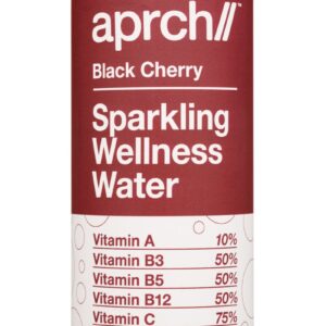 APRCH: Black Cherry Sparkling Wellness Water, 16 fo