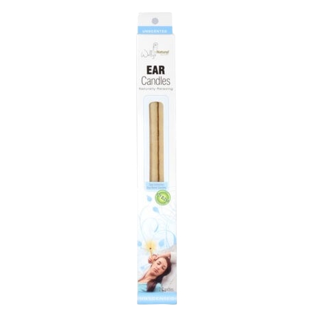 WALLY: Natural Ear Candles Soy Unscented, 2 pc