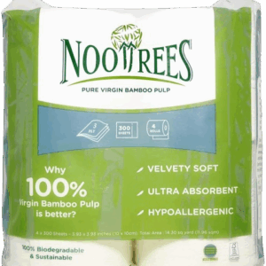 NOOTREES: Bamboo Toilet Rolls 4 Rolls 300 Sheets, 1 ea