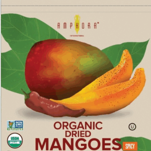 AMPHORA: Organic Spicy Soft Dried Mangoes, 3 oz